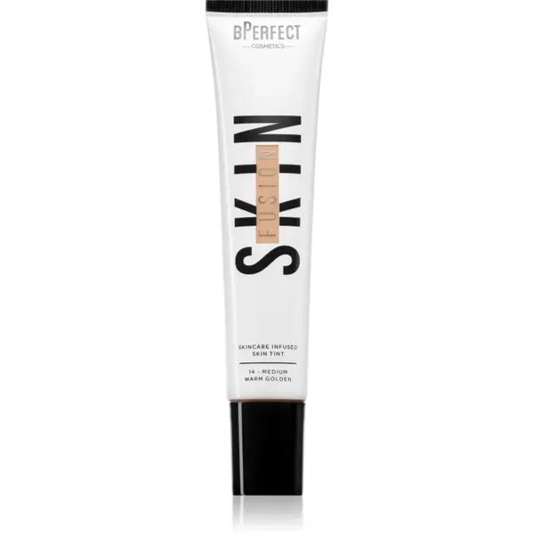 BPerfect Skin Fusion Skincare Infused Skin Tint make-up cu textura usoara pentru un look natural culoare 14 Medium Warm Golden 30 ml