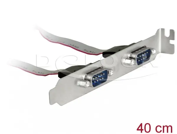 Bracket serial DB9 1:1, 2 porturi, Delock 89268