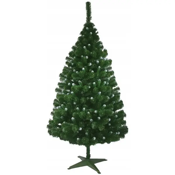 Brad artificial pin canadian, 180 cm, diametru 118 cm, 89 ramuri, 455 ace, varfuri ninse, verde