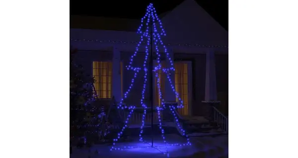 Brad Craciun conic 360 LED-uri, 143x250 cm, interior & exterior