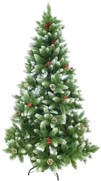 Brad de Crăciun Eurolamp - Albastru, cu merișoare, 240 cm, Ø142 cm