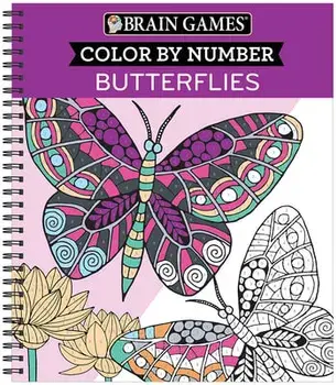 Brain Games - Color by Number: Butterflies, Spiral/***