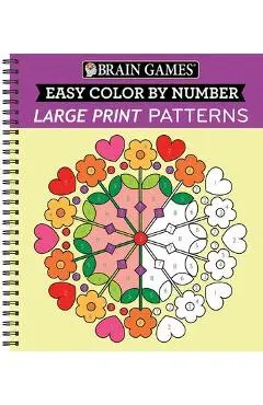 Brain Games - Easy Color by Number: Large Print Patterns - Publications International Ltd