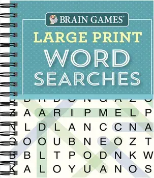 Brain Games - Large Print Word Searches (Teal), Spiral/***