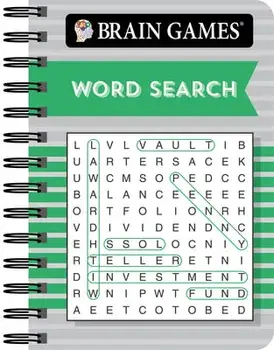 Brain Games Mini - Word Search (Green), Spiral/***