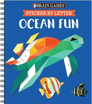 Brain Games - Sticker by Letter: Ocean Fun (Sticker Puzzles - Kids Activity Book) [With Sticker(s)], Spiral/***