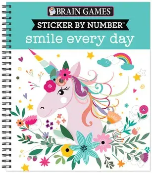 Brain Games - Sticker by Number: Smile Every Day, Spiral/***