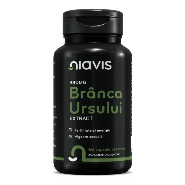 Branca Ursului Extract, 380 mg, 60 capsule, Niavis