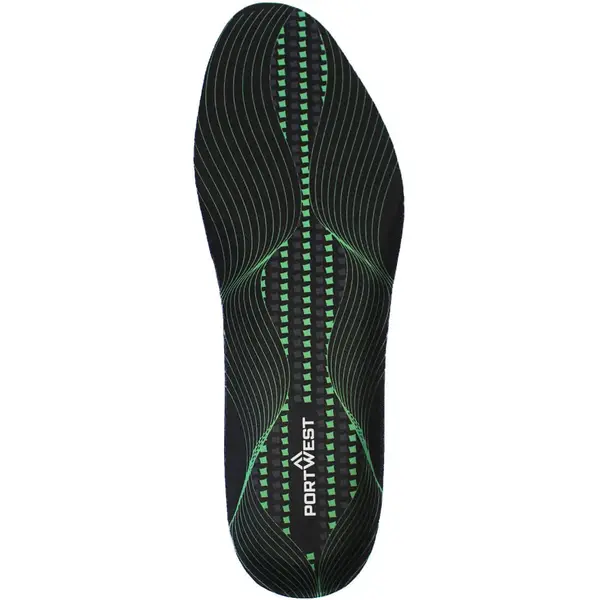 Branțuri gel suport arc plantar Portwest FC82 negru/verde mărimea M Branțuri gel suport arc plantar Portwest FC82 negru/verde mărimea M