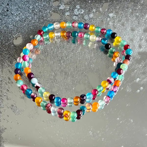 Bratara agat mix sfere 4 mm