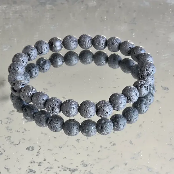 Bratara barbati lava stones 8mm