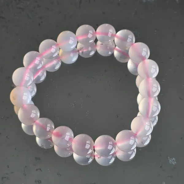 Bratara calcedonie roz 10 mm