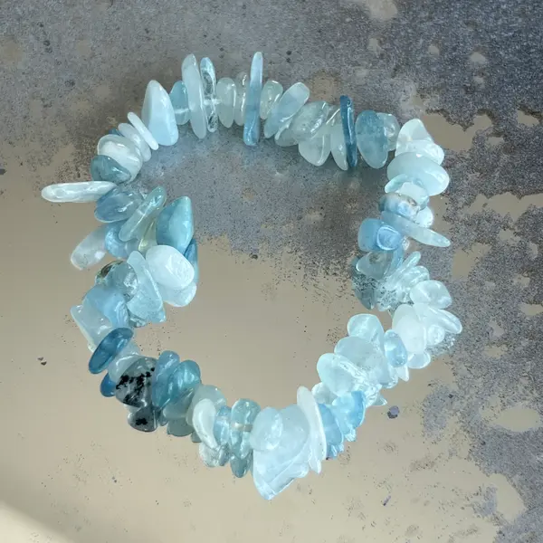 Bratara chipsuri acvamarin