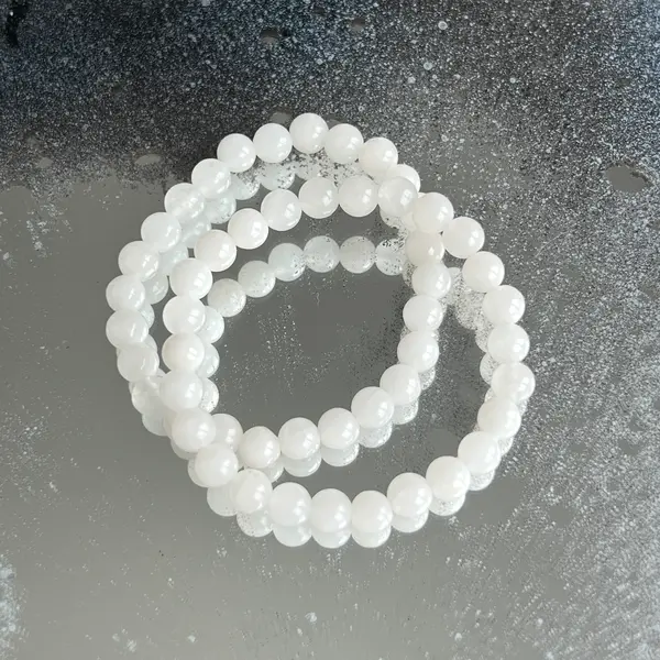 Bratara copii jad alb 6 mm