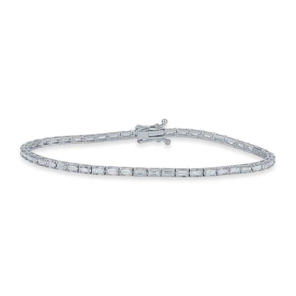 Bratara din aur alb cu diamante baguette de 1.38ct