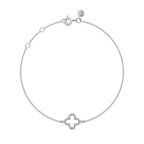 Bratara din aur alb cu diamante de 0.076ct
