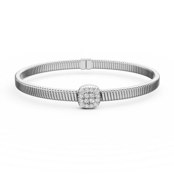 Bratara din aur alb cu diamante de 0.19ct