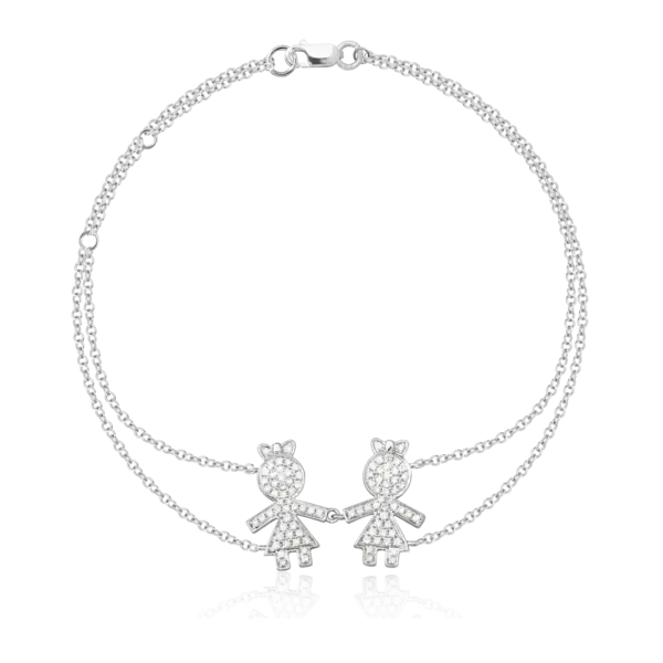Bratara din aur alb cu diamante de 0.34ct