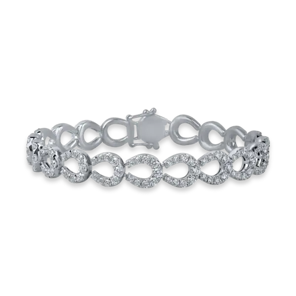 Bratara din aur alb cu diamante de 4.4ct