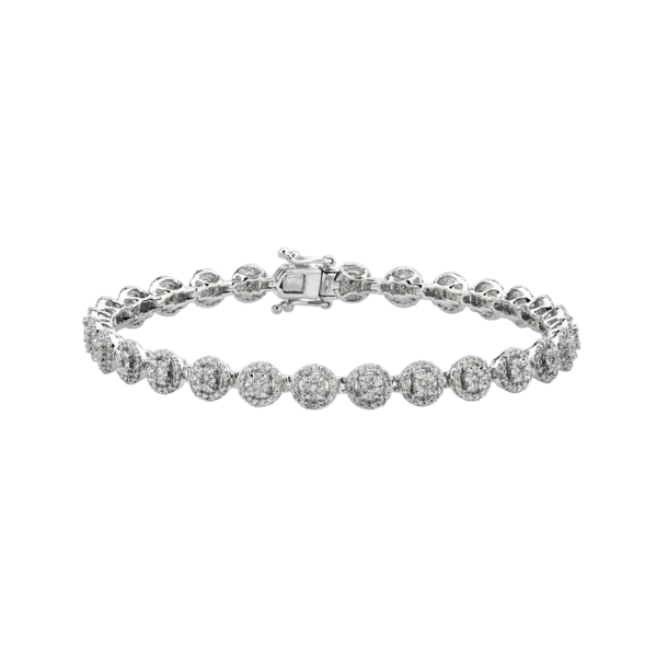 Bratara din aur alb cu diamante de 5ct