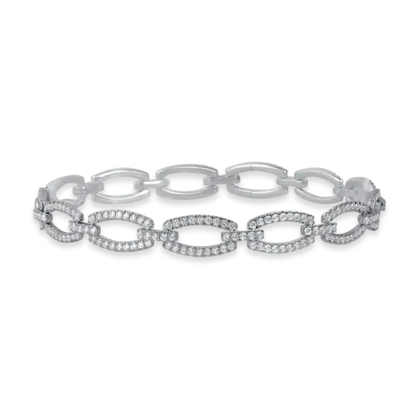 Bratara din aur alb cu diamante microsetting de 1.8ct