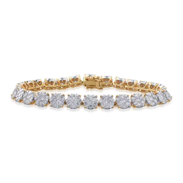 Bratara din aur galben cu diamante de 6ct