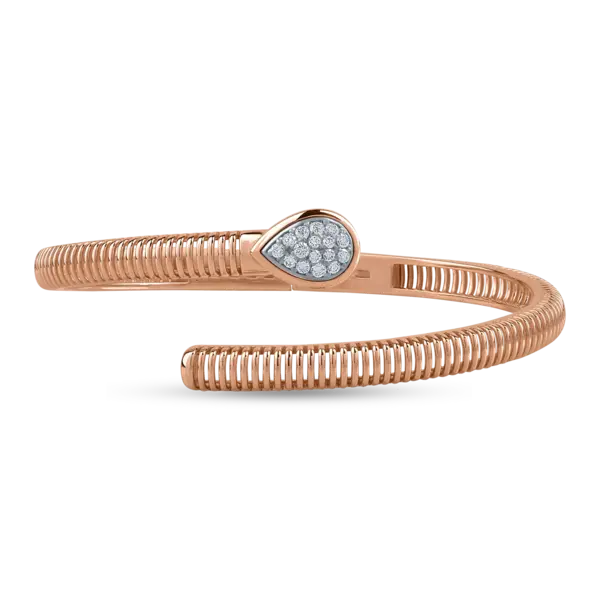 Bratara din aur roz cu diamante de 0.2ct