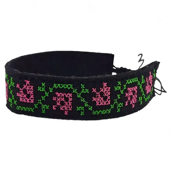 Bratara din fetru broderie traditionala model sirag flori