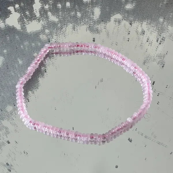 Bratara discuri cuart roz 4 mm