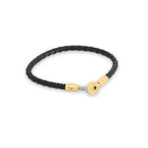 Bratara femei din piele naturala neagra Simple