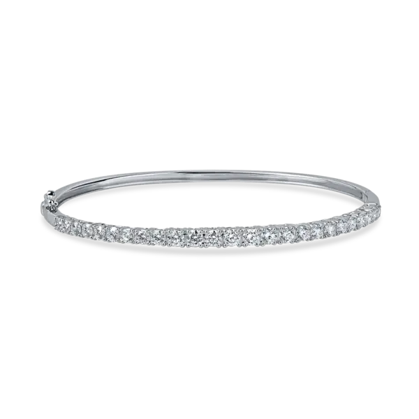 Bratara fixa din aur alb cu diamante de 1.5ct
