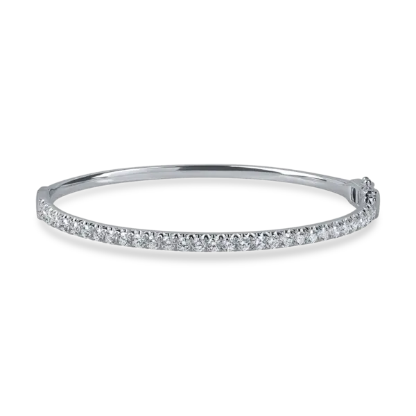 Bratara fixa din aur alb cu diamante de 1.5ct