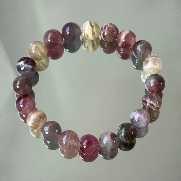 Bratara fluorit curcubeu 9-10 mm