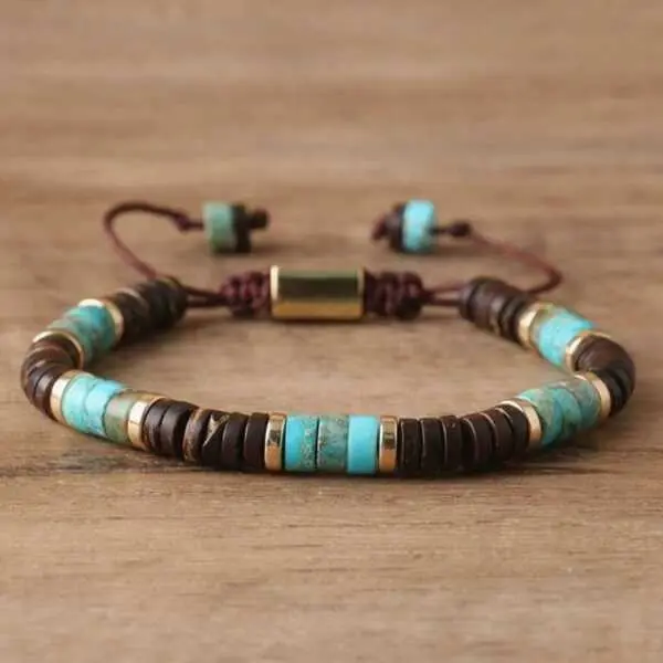 Bratara handmade din piatra turcoaz
