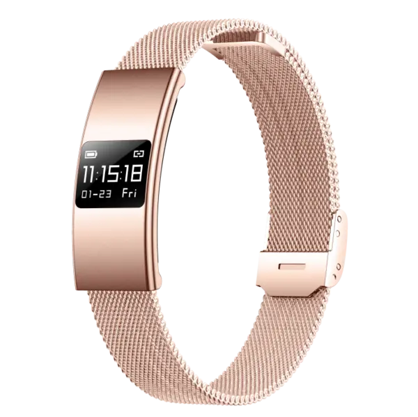 Bratara Inteligenta iSEN B9, Roz, 0.66 OLED, Bluetooth 5.3, Monitor Ritm Cardiac, SpO2, HRV, Monitorizare Somn, IPX8