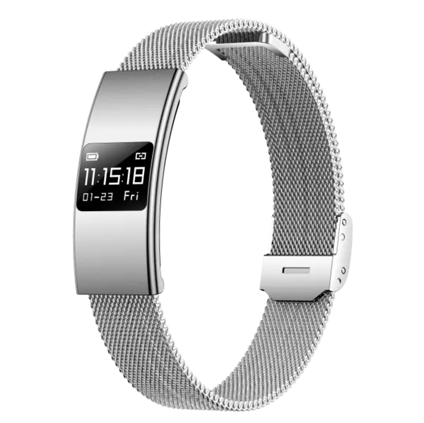Bratara Inteligenta iSEN B9, Silver, 0.66 OLED, Bluetooth 5.3, Monitor Ritm Cardiac, SpO2, HRV, Monitorizare Somn, IPX8