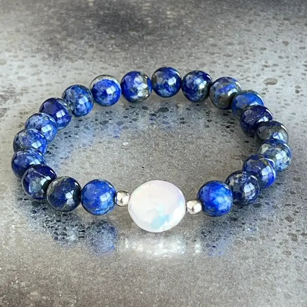 Bratara lapis lazuli 8 mm | Pearl