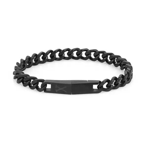 Brățară Masculină din Oțel Inoxidabil, Închidere Magnetică - Negru