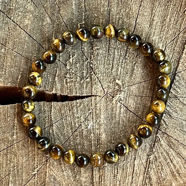 Bratara ochi de tigru galben 6 mm