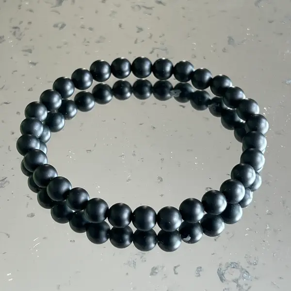 Bratara onix negru mat 6 mm