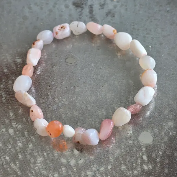 Bratara opal roz Pebble