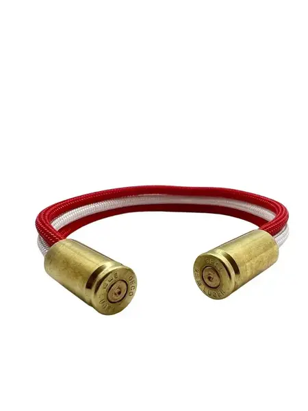 Bratara Paracord Trinity Martisor Rosu Alb Drop Zone - M