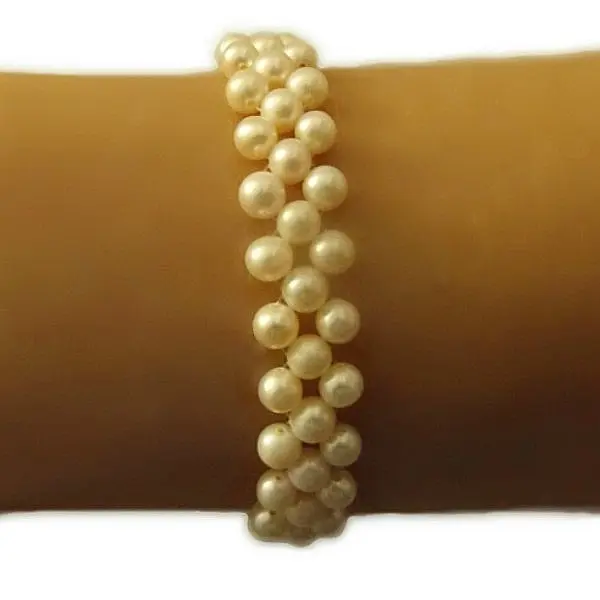 Bratara Perle Naturale Albe 4-5 mm E i Argint 925 - Delicate Beauty KASKADDA