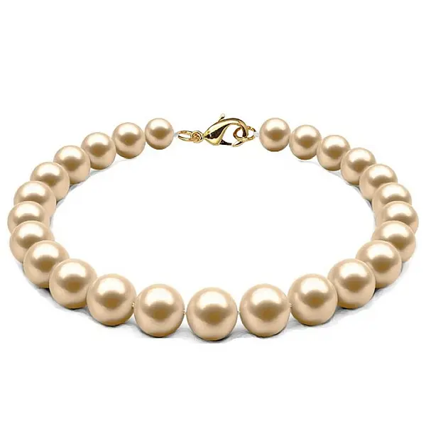 Bratara Perle Naturale Crem 7-8 mm cu Inchizatoare Aur Galben 14K KASKADDA