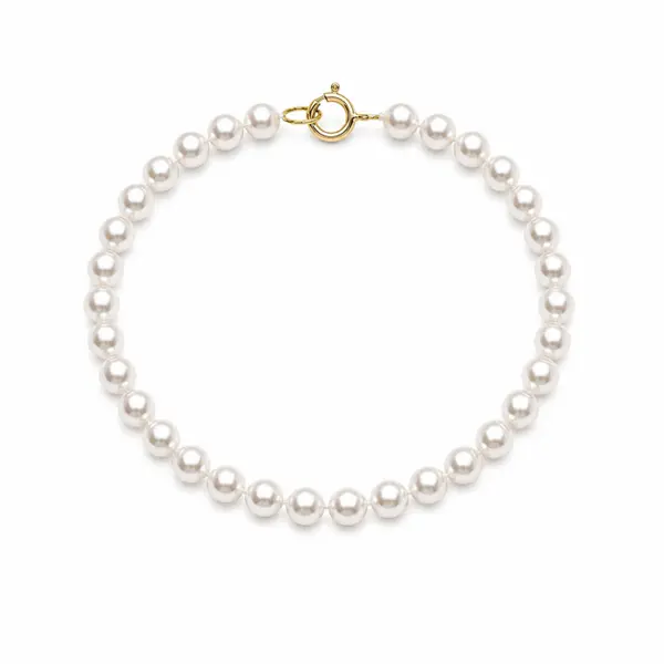Bratara Perle Naturale Rare, Mici, de 3-4 mm, Calitate AAA, cu Inchizatoare din Aur de 14K KASKADDA