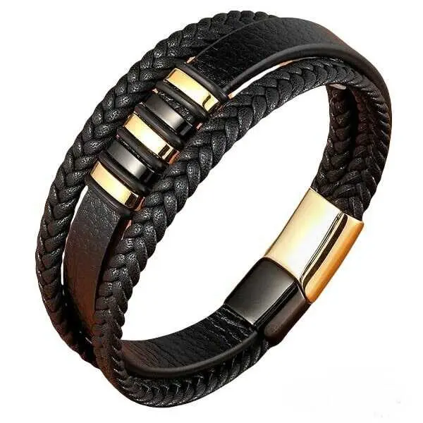 Bratara piele Akzent Gold
