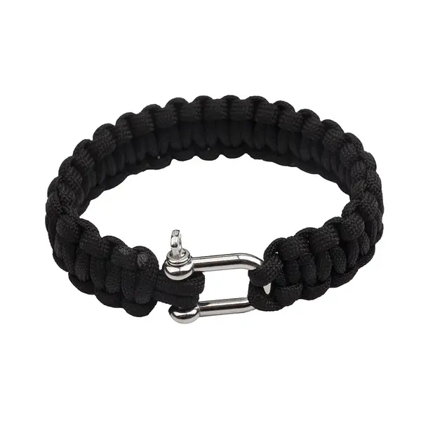 Bratara supravietuire DEPOX , Military Surplus, paracord, 24 cm, negru
