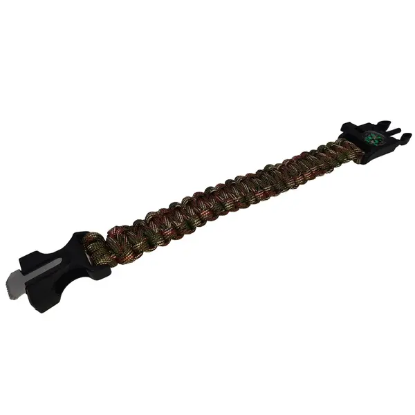Bratara supravietuire, Military Surplus, paracord, 26 cm, camuflaj