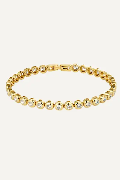 Brățară Tennis Bezel - Gold / M (18 CM)