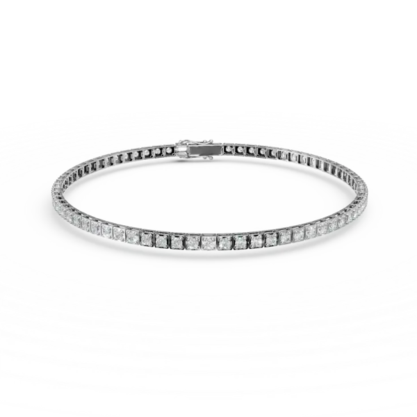 Bratara tennis din aur alb cu diamante de 0.4ct
